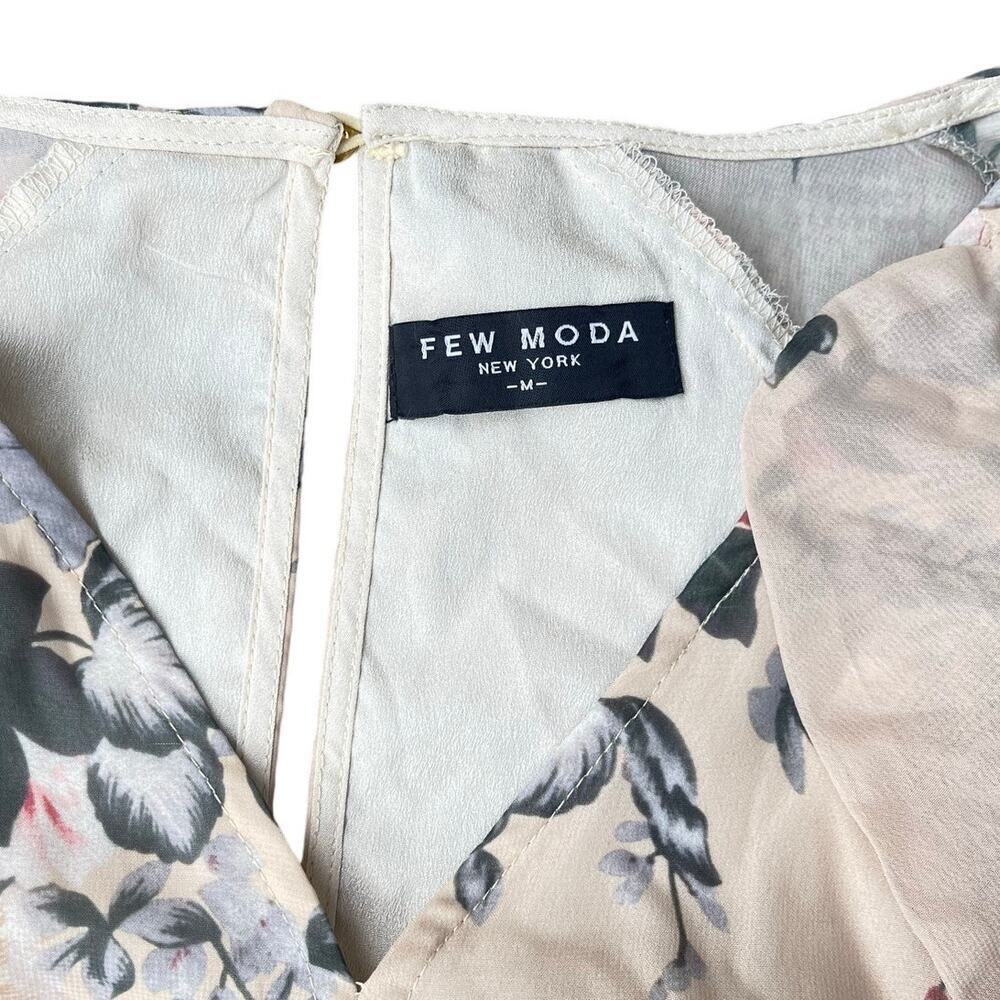 Few Moda Floral Ruffle Long Sleeve Romper - Size Medium - Picture 6 of 14